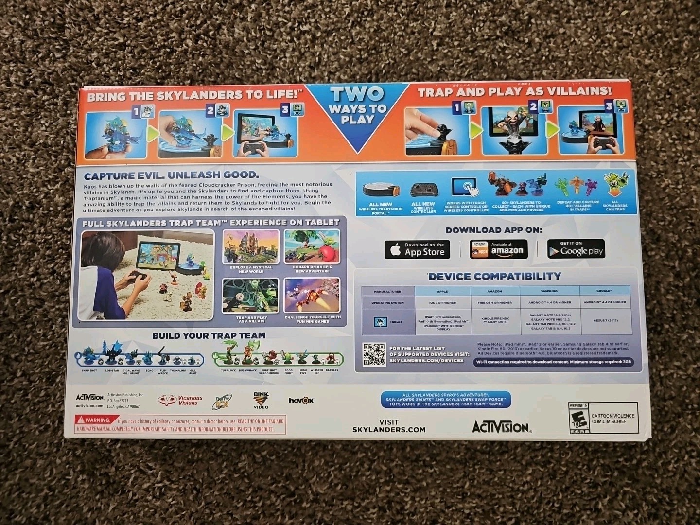 New Sealed Skylanders Trap Team Tablet Starter Pack ios7 /Android4.4,Fire4, NEW