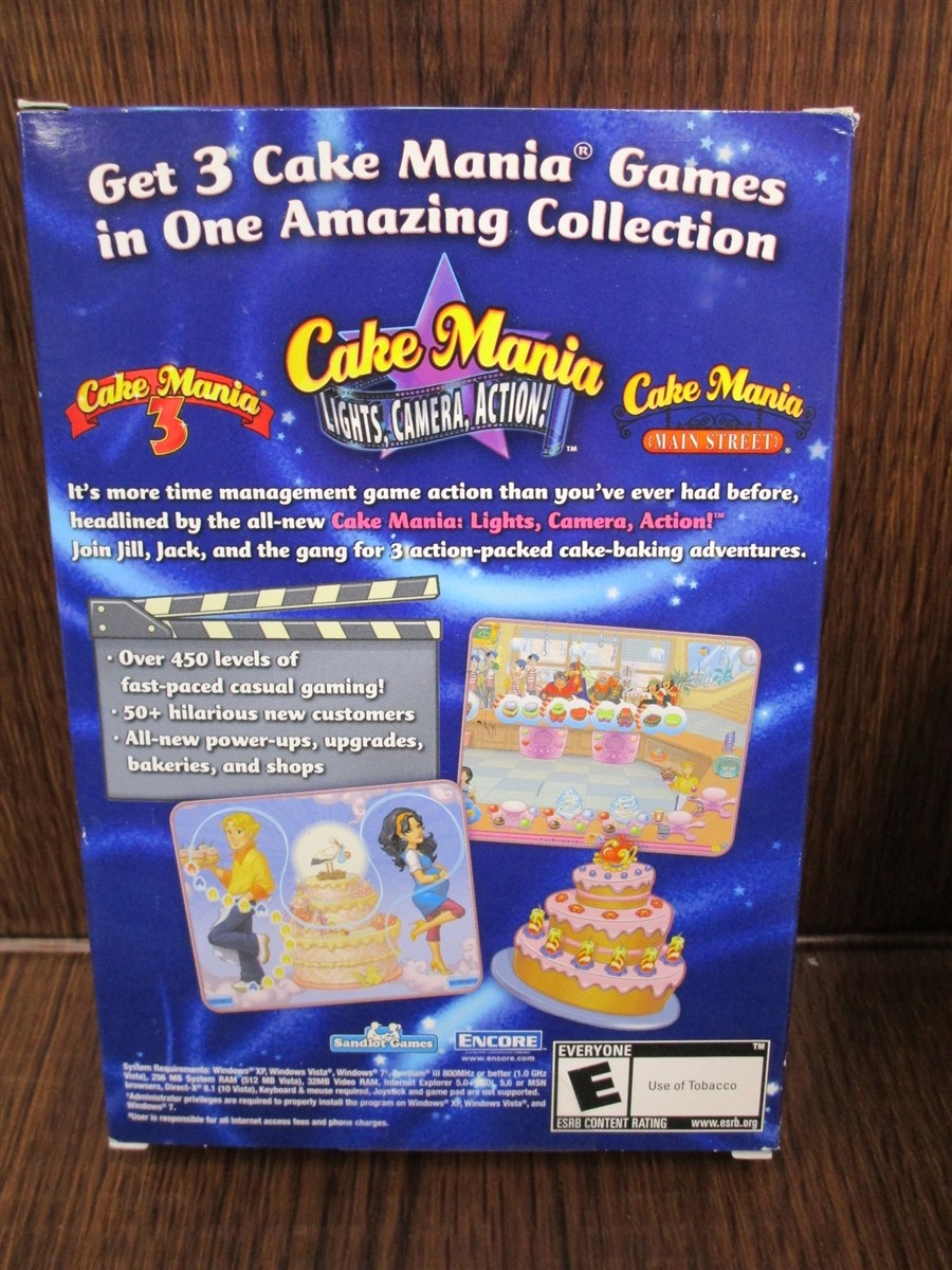Video Game PC Cake Mania Lights Camera Action Special Edition & 3 & Main Street
