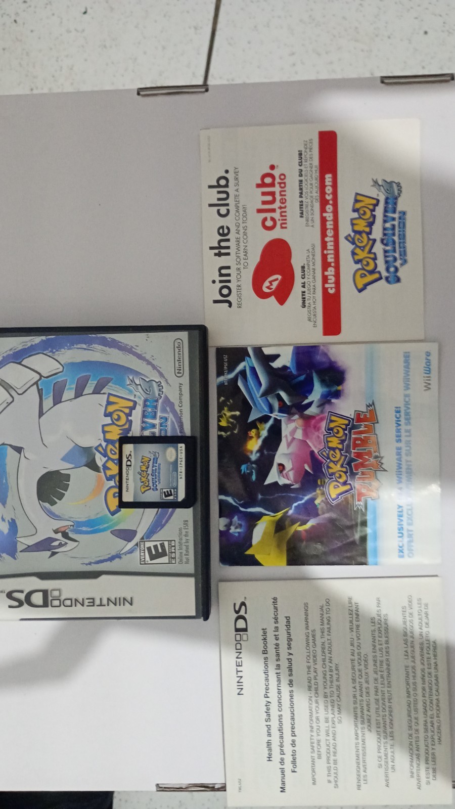 Authentic Pokemon SoulSilver Version ( DS) – Game, Case,Not ALL Inserts – Tested