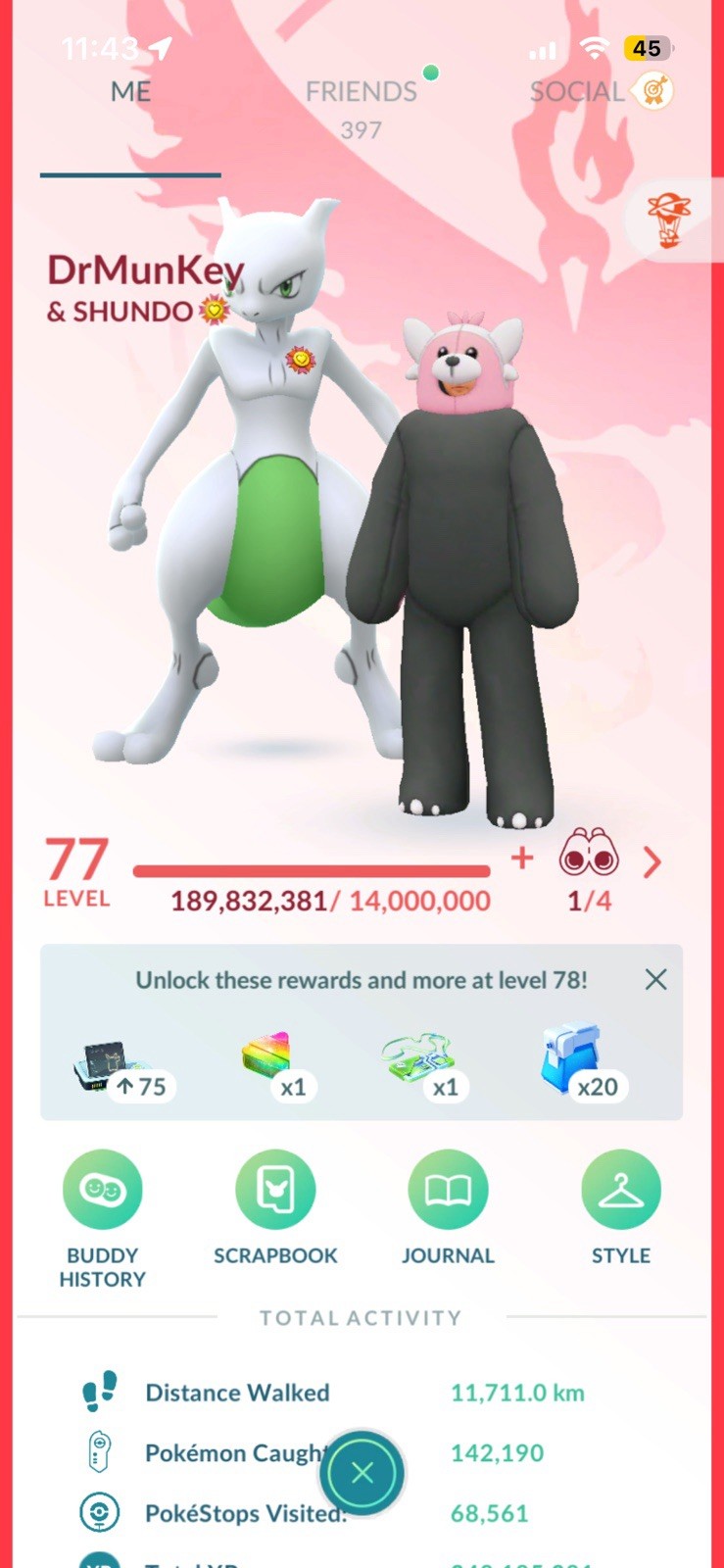 Pogo Acc Level 77 EXCLUSIVE POKEMON. Please See Desc For More Info