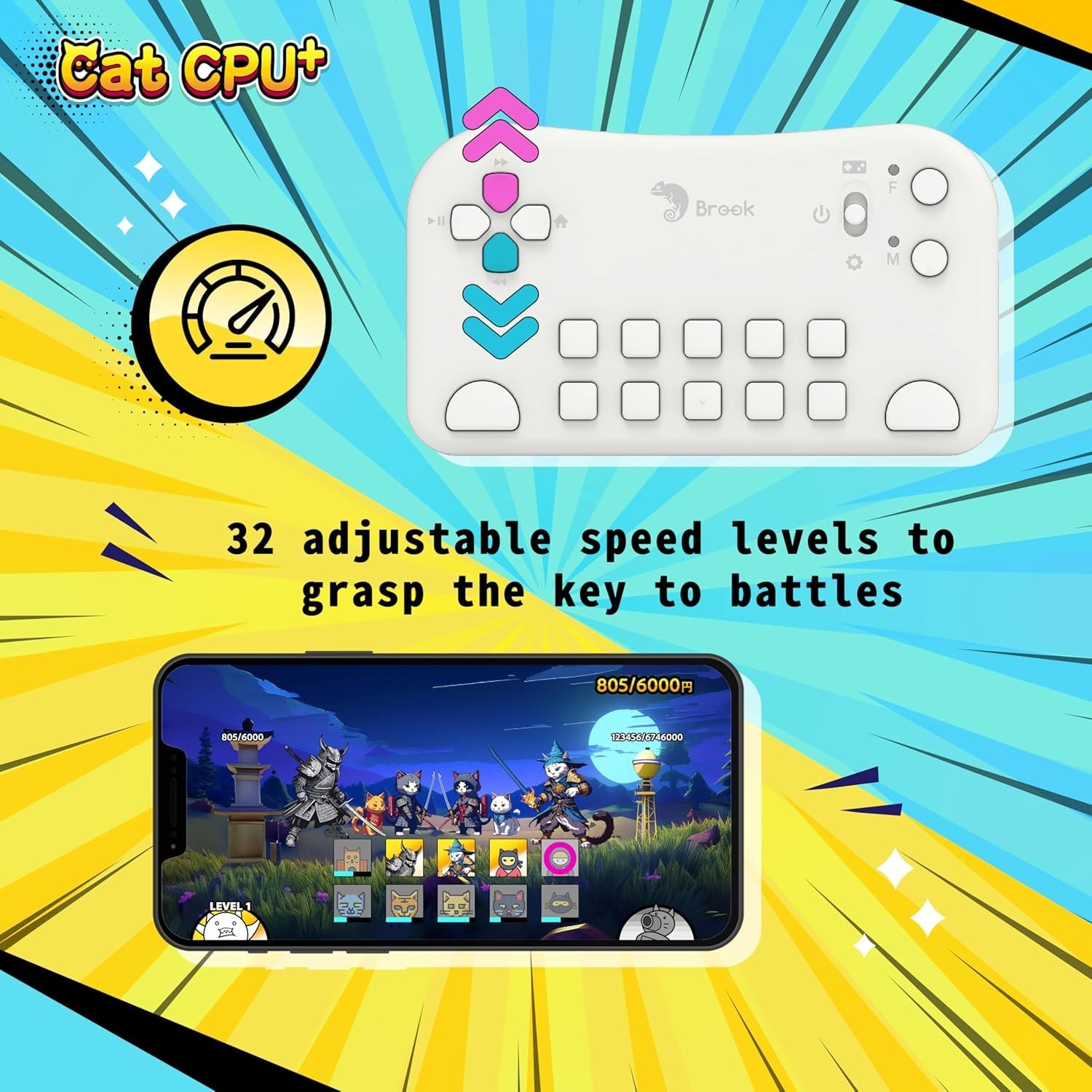 Brook Cat CPU Plus: Bluetooth Controller The Battle Cats iOS, Android, PC, Mac