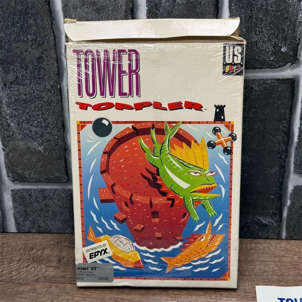 Vintage Tower Toppler Game Atari ST Action Platformer 1988 Complete Set