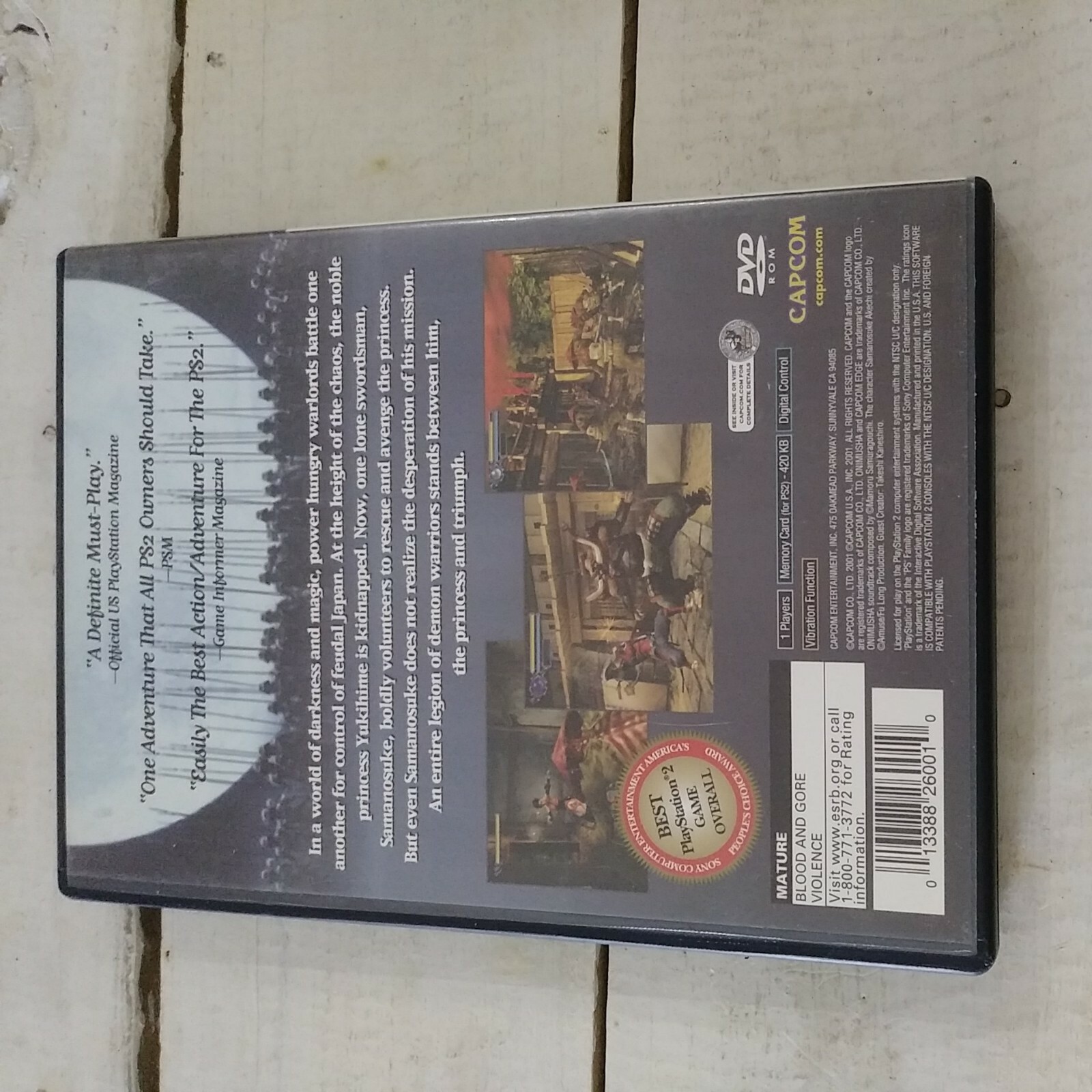 Onimusha Warlords PS2 Capcom Action Adventure Game Tested Works