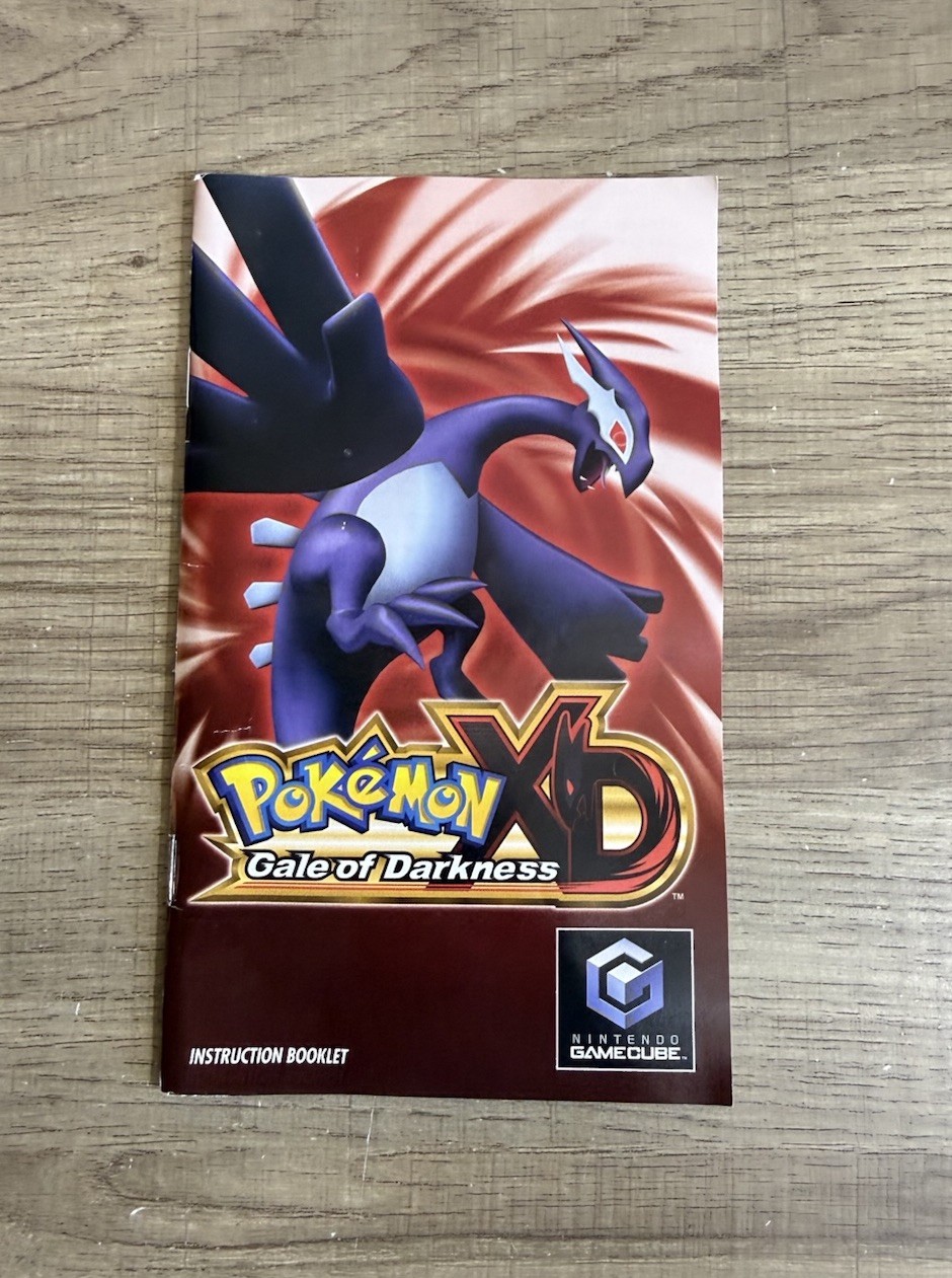Pokemon XD Gale of Darkness GameCube Case Manual Cover Art, NO GAME*