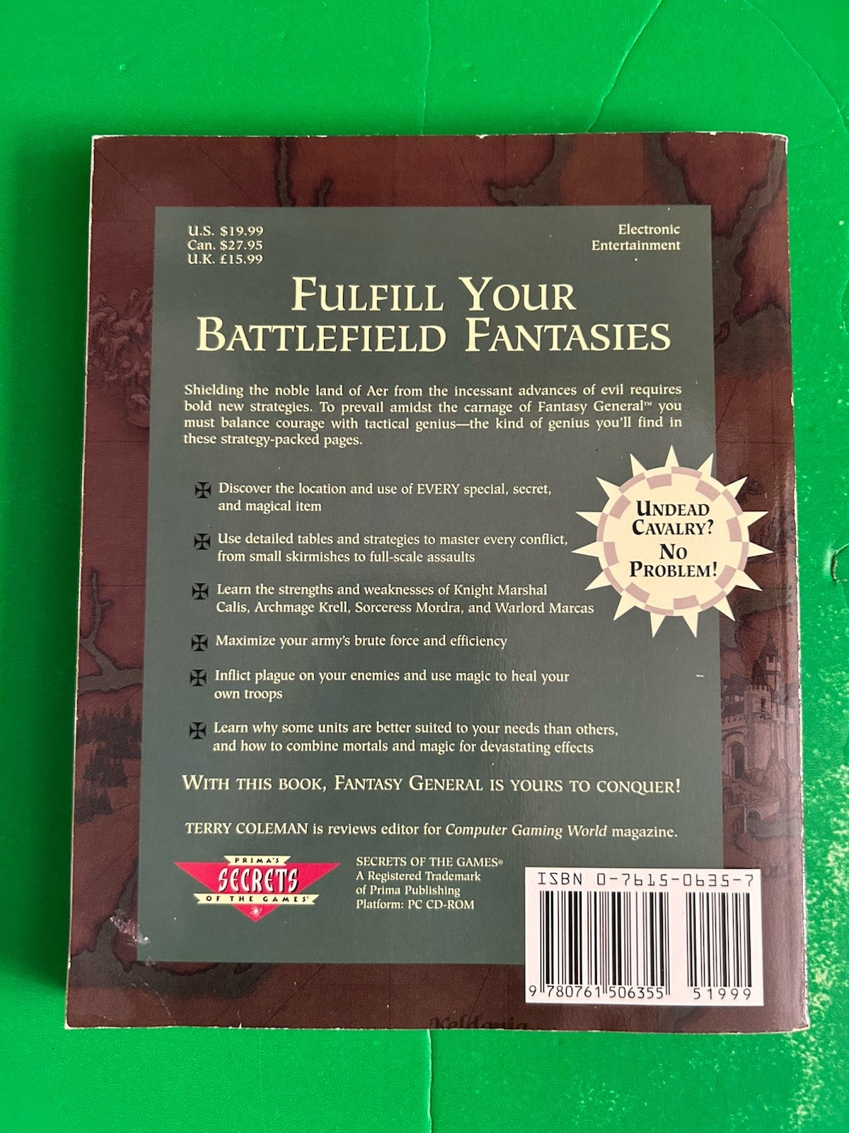 SSI Fantasy General Big Box Strategic Role Playing Game***Plus Strategy Guide***