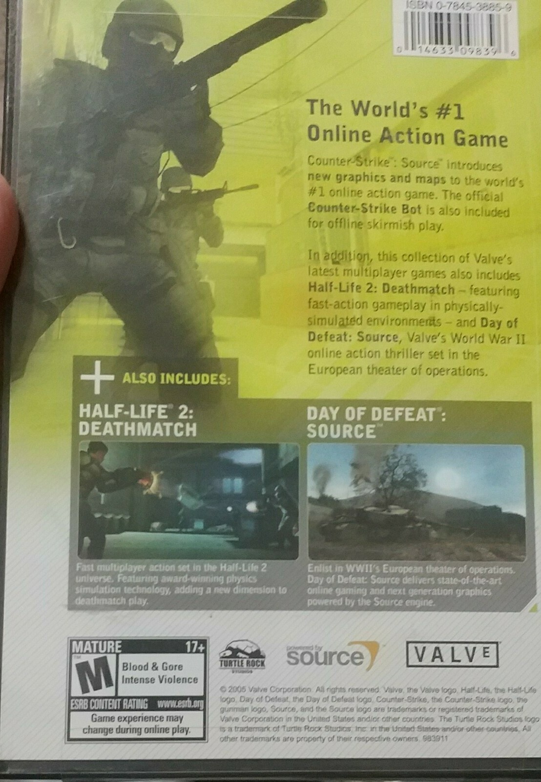 Counter Strike Source-PC-Valve-Rated M-4 discs-with Half Life 2: Deathmatch