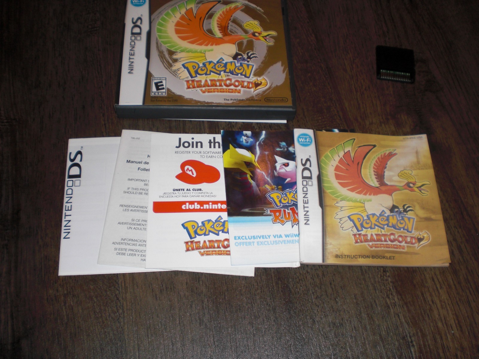 AUTHENTIC Pokemon HeartGold Version GENUINE Nintendo DS 3DS XL CIB COMPLETE OEM