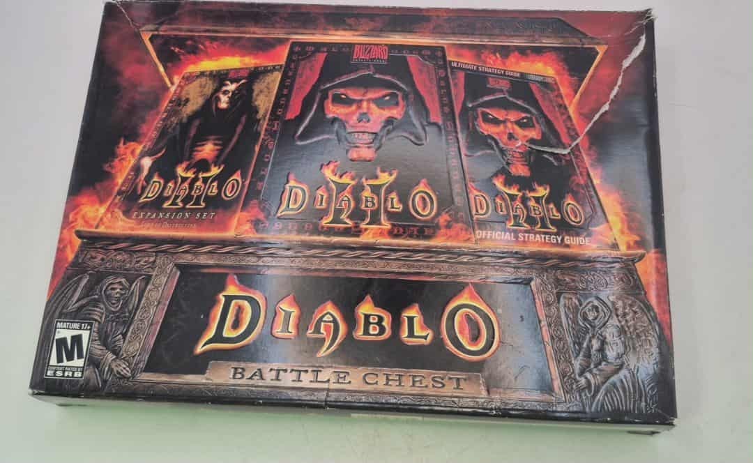 Diablo Battle Chest (PC, 2001) Game Box Diablo II (B20)