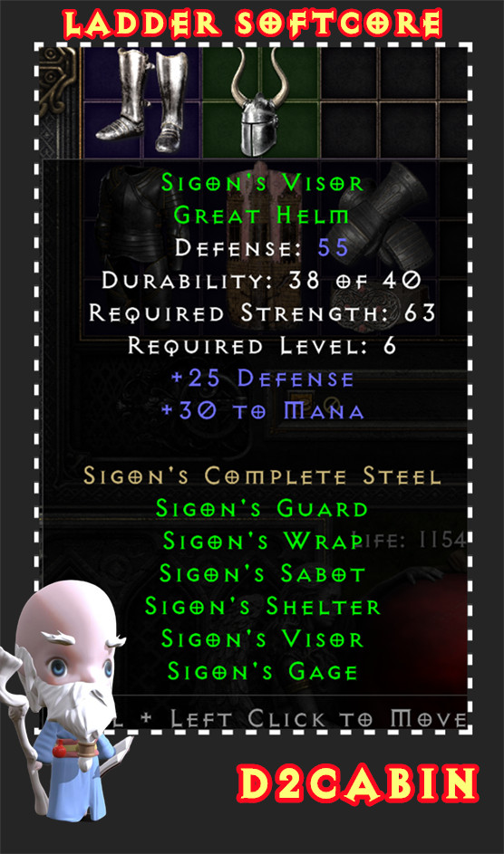 Diablo 2 D2R SC💥Ladder💥Sigon’s FULL SET Sigon Set💥PC/SWITCH/PS