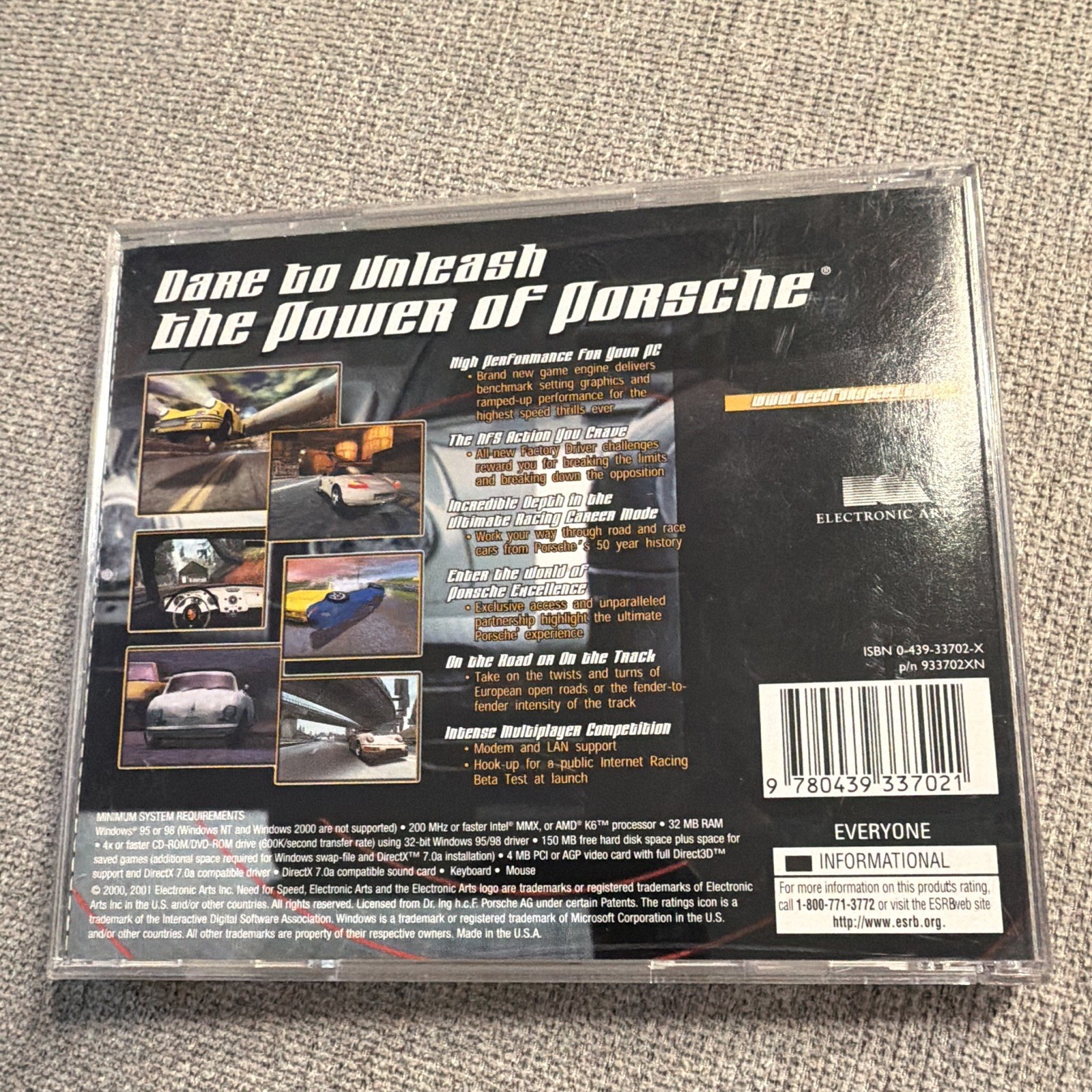 Need for Speed: Porsche Unleashed PC CD-ROM Game E Rated 2000 Manual Included