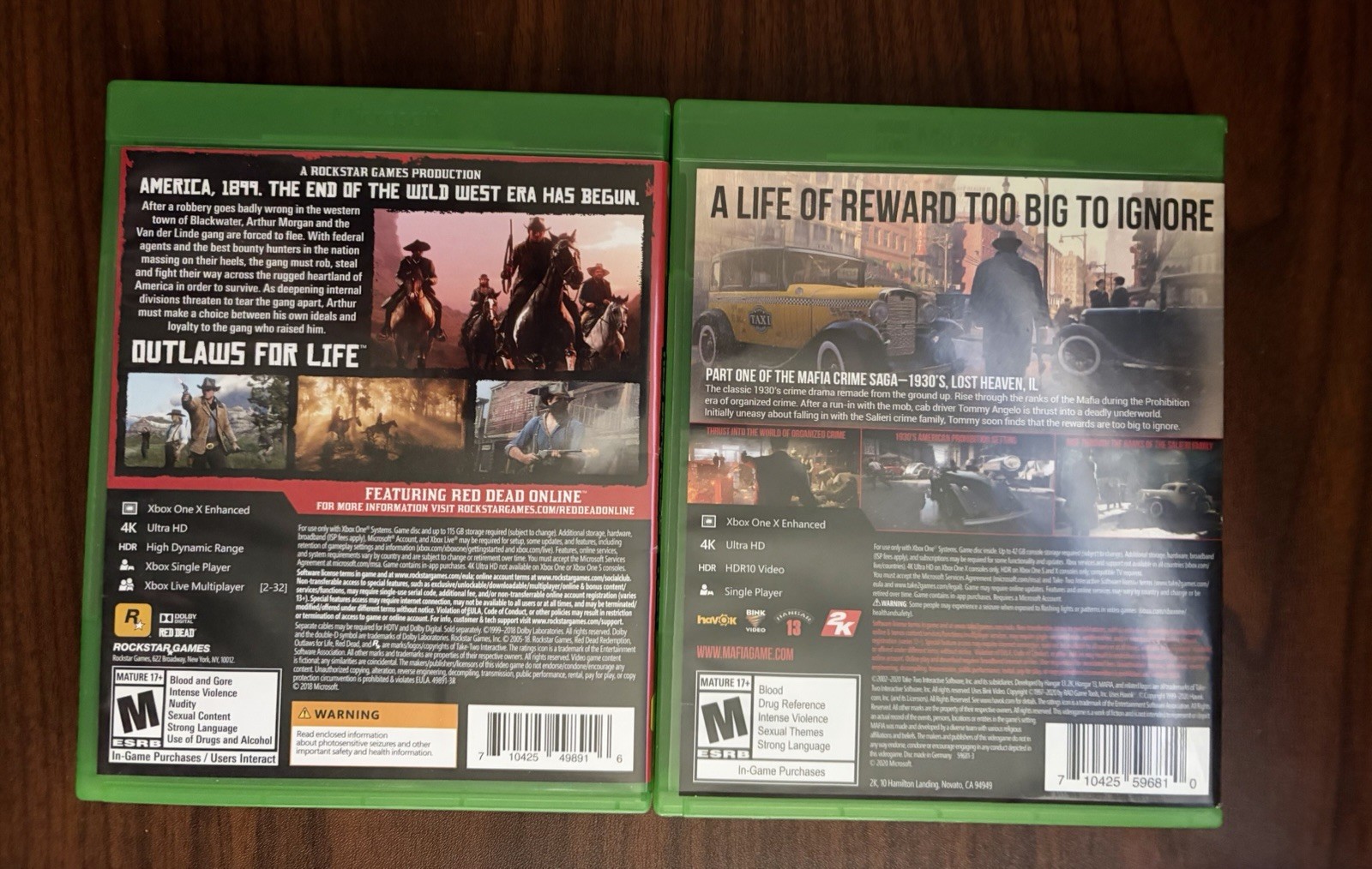 Red Dead Redemption 2 & Mafia Definitive Edition – Microsoft Xbox One