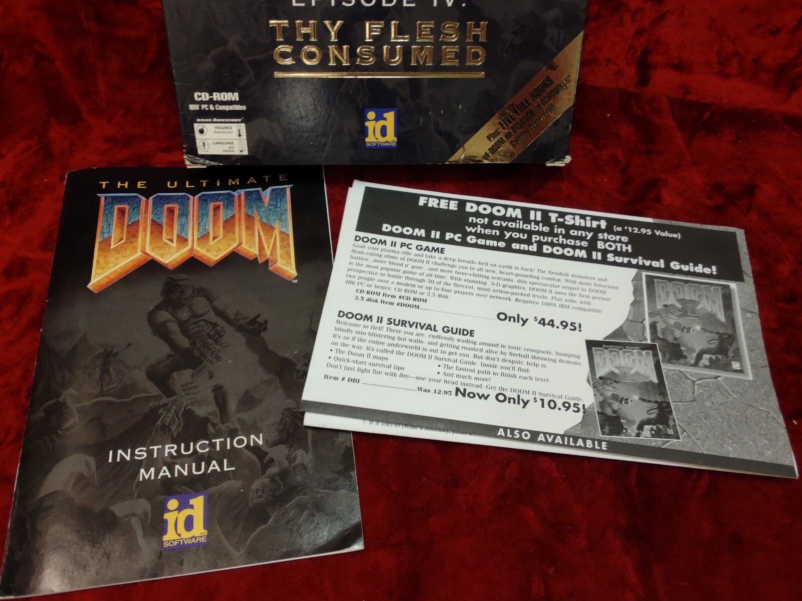 The Ultimate Doom PC Big Box & Instruction Manual Only NO GAME