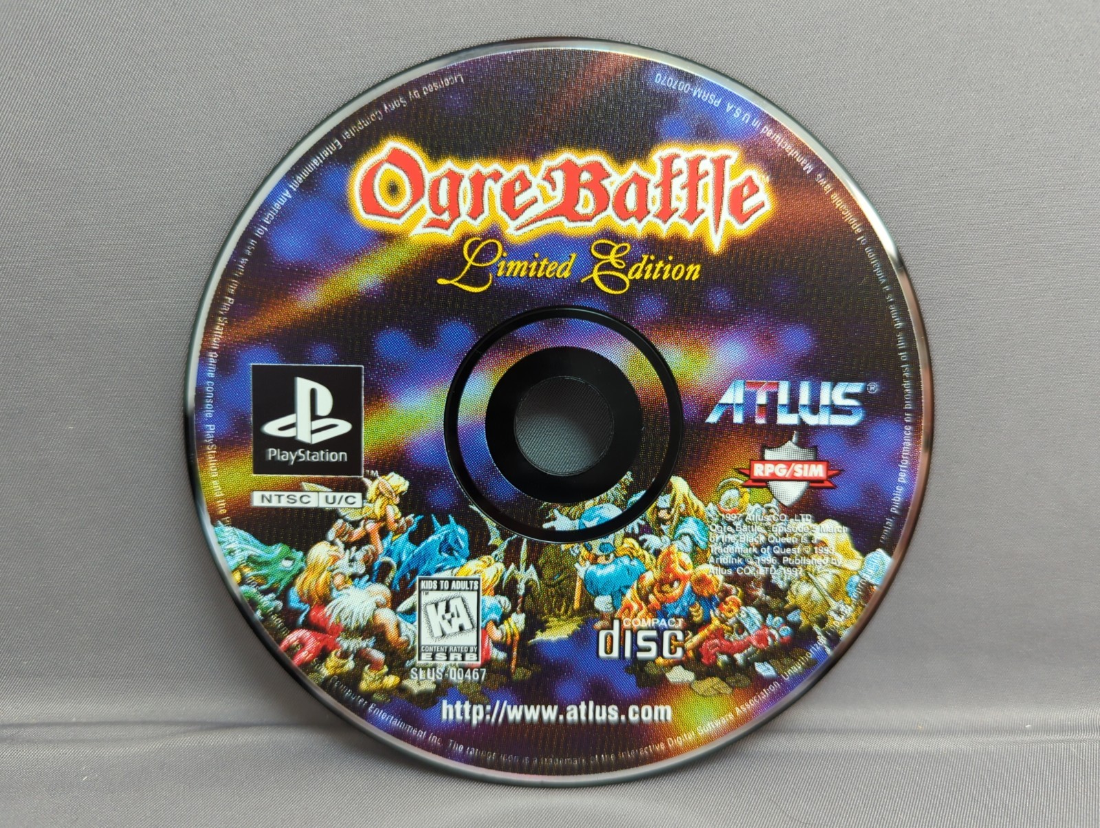 * Ogre Battle (Sony Playstation 1 PS1) Disc Only