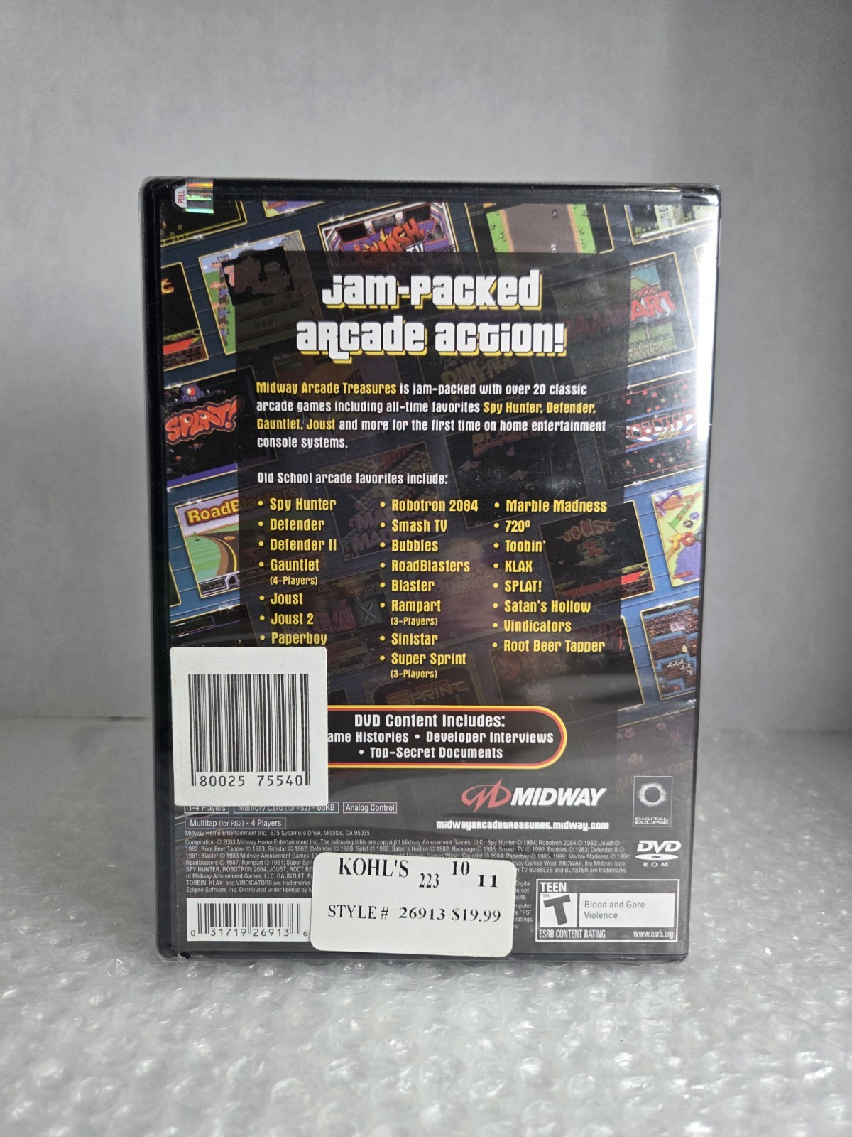 Midway Arcade Treasures PS2 Sony PlayStation 2 Black Label Brand New NISB Midway