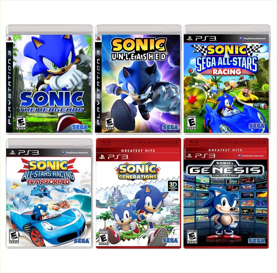 Sonic the Hedgehog Pack (6 Games) – PlayStation 3, Brand New