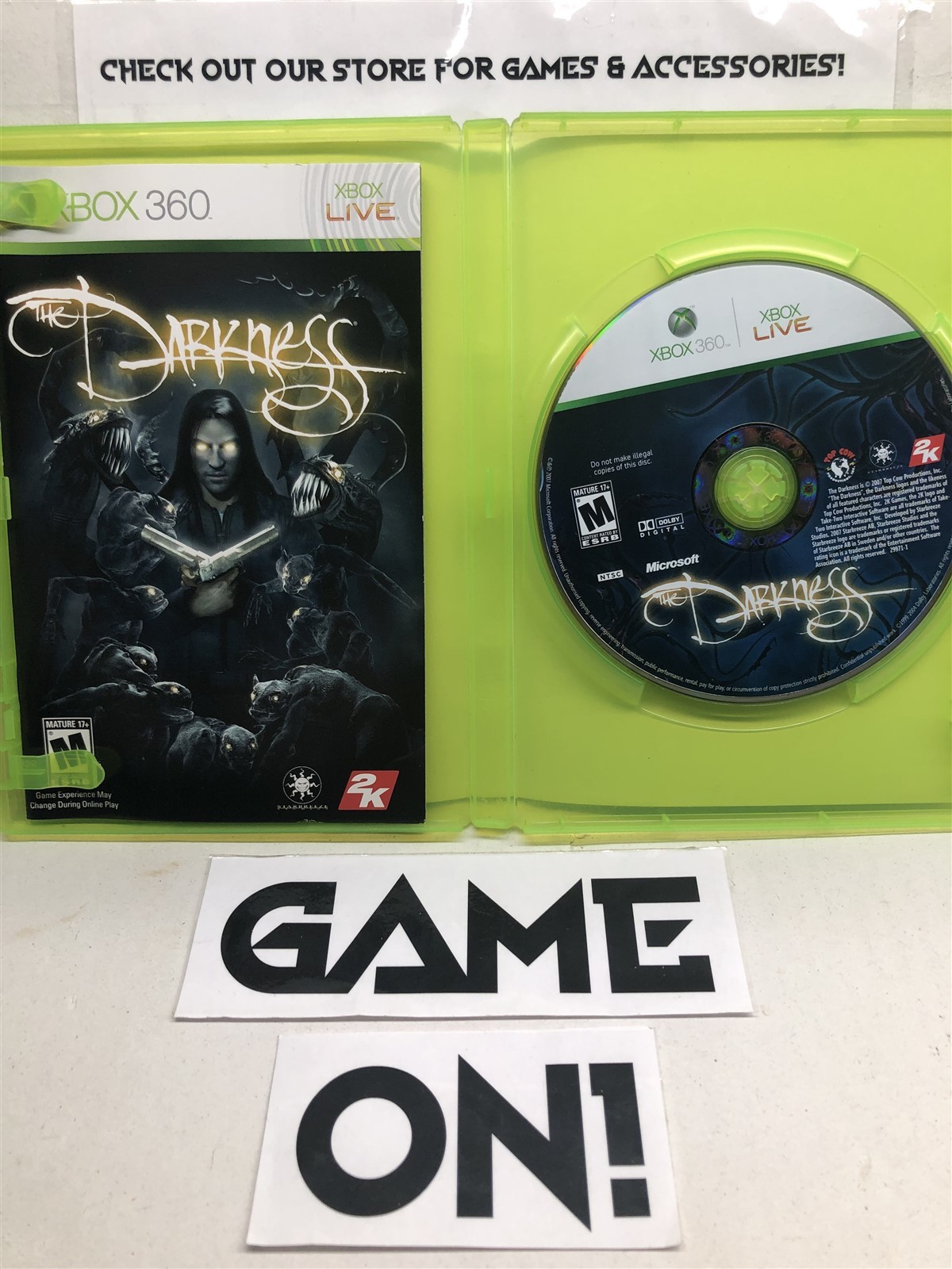 The Darkness (Xbox 360, 2007) Complete Tested Working – Free Ship