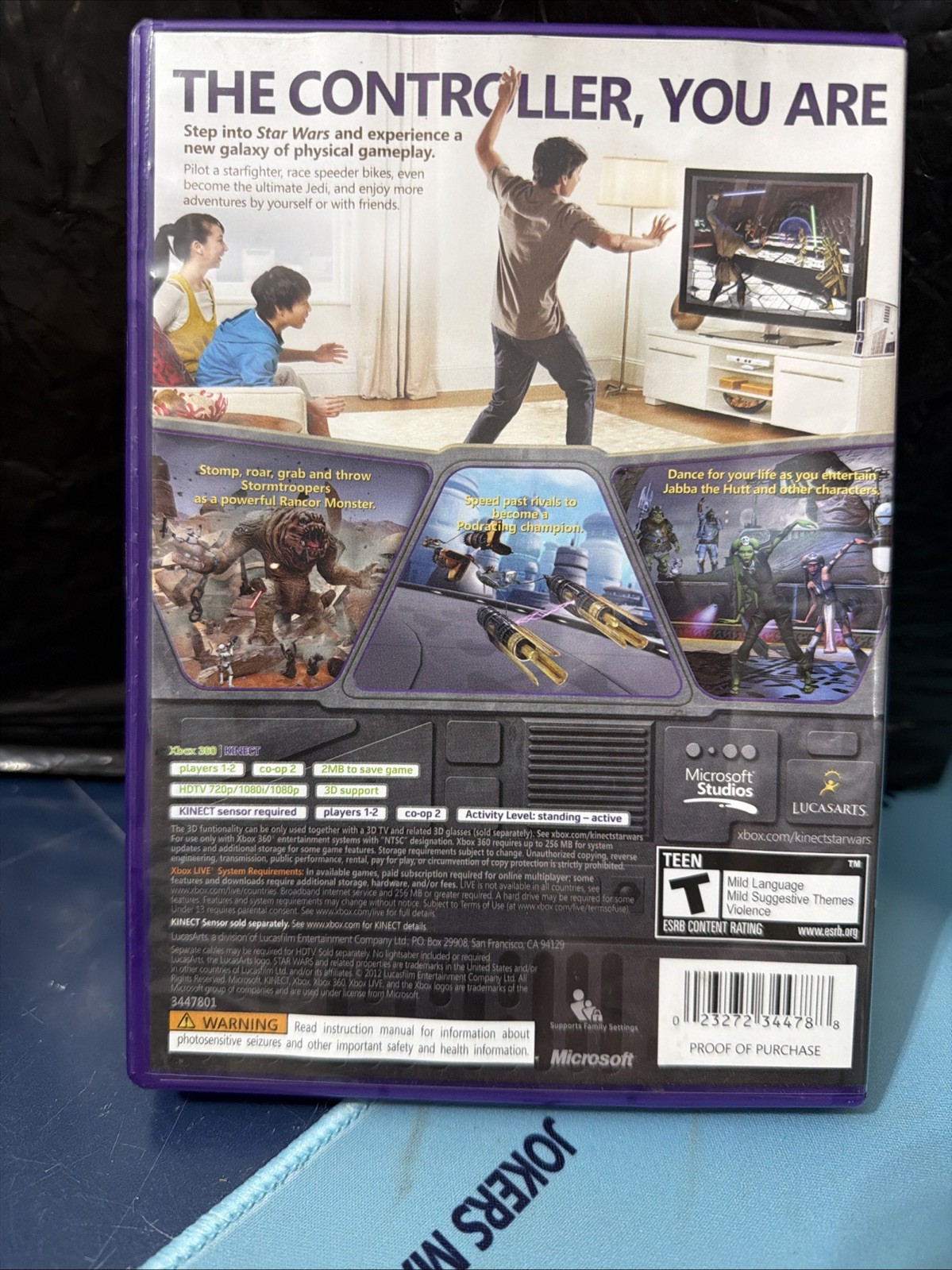 Kinect Star Wars (Xbox 360, 2012) Complete CIB Purple Case FAST SHIP