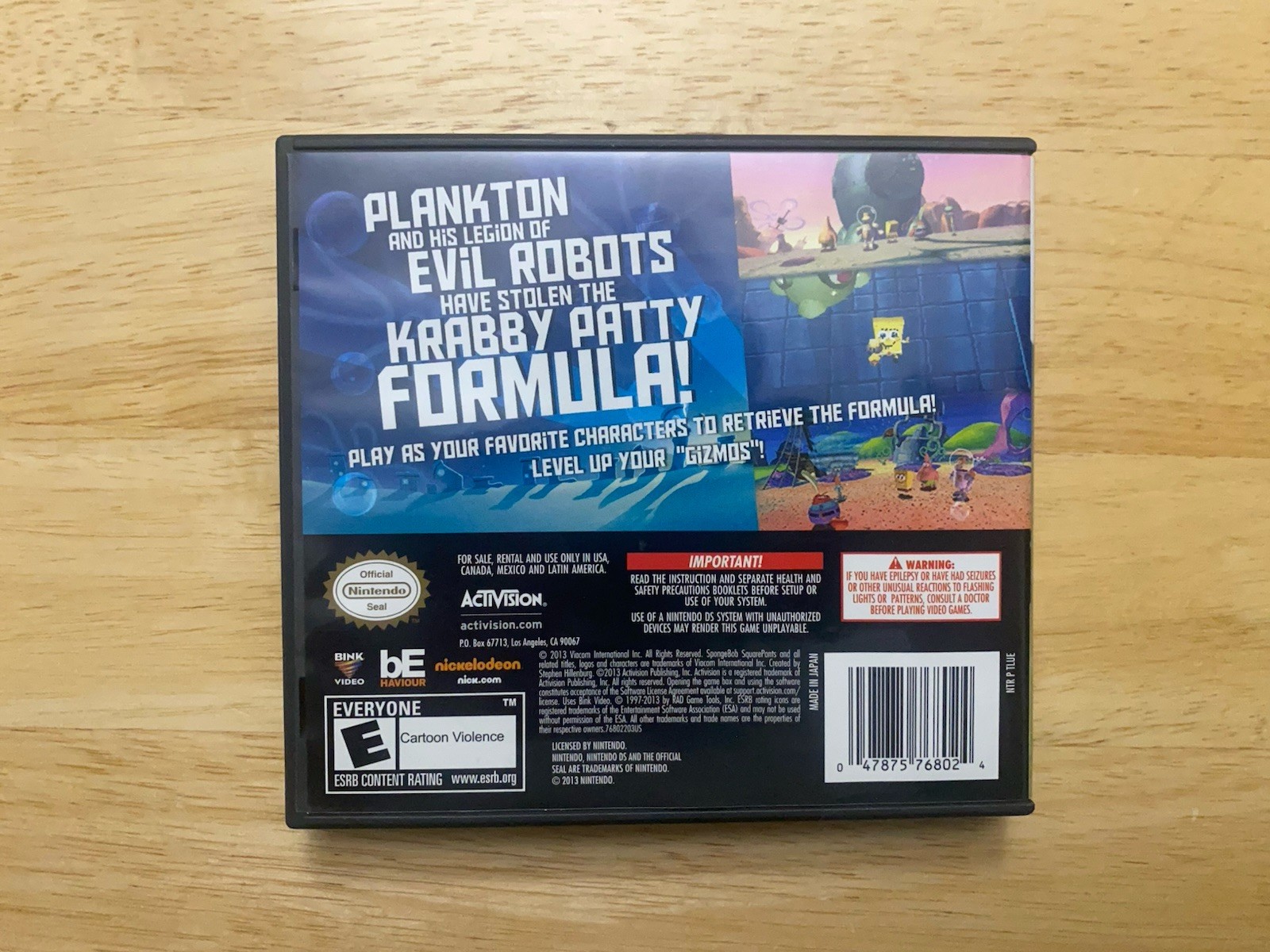 SpongeBob SquarePants Plankton’s Robotic Revenge Nintendo DS