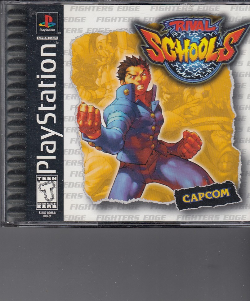 Rival Schools SONY PlayStation 1 PS1 Street Fighter II 2xDiscs Booklet