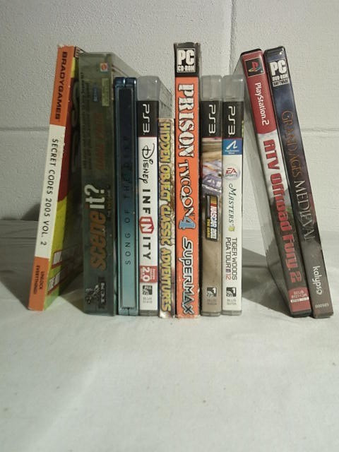 Video Game Lot of 10 Plus one Book