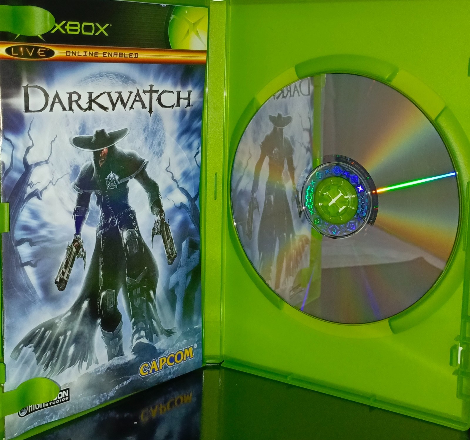 MANHUNT & DARKWATCH (Microsoft Xbox, 2004), discs CLEAN, tested normal, ALL CIB