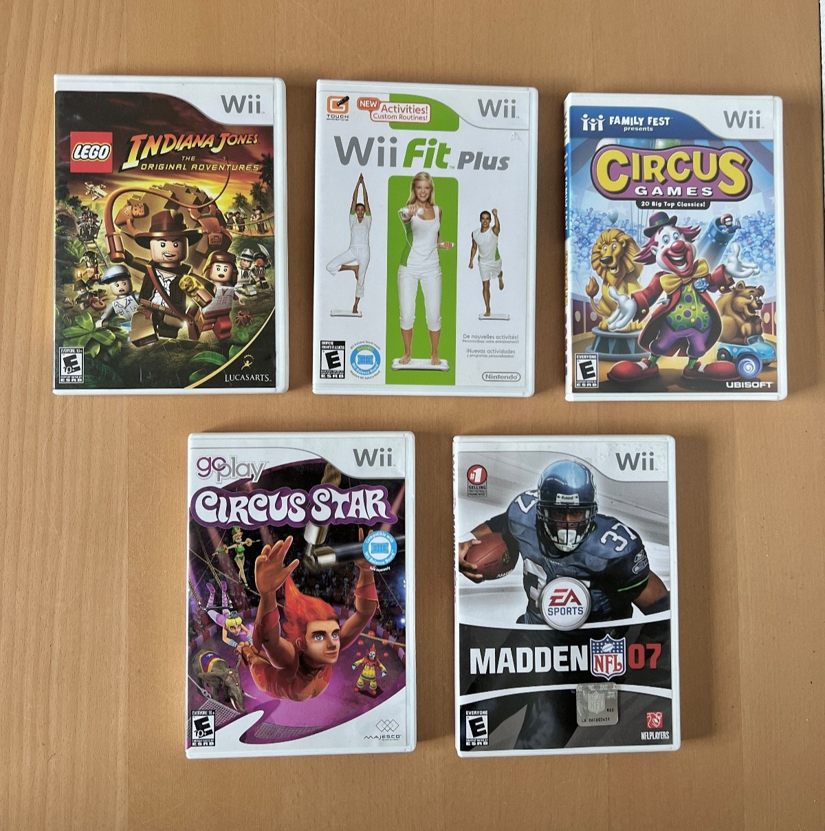 Lot of 5 Nintendo Wii Video Games Tested