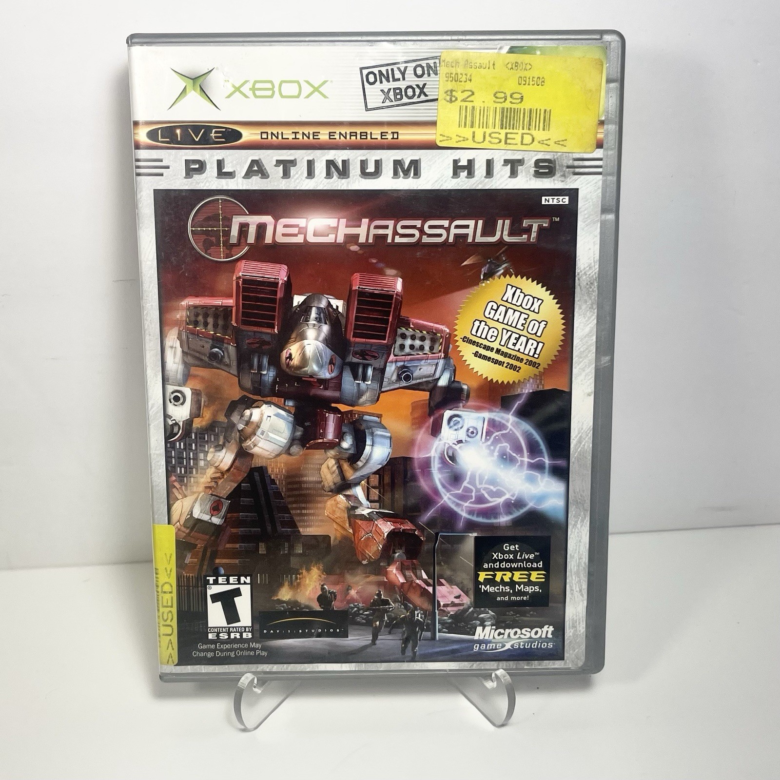 MechAssault Microsoft Xbox (Tested!) – NO MANUAL Platinum Hits – Read