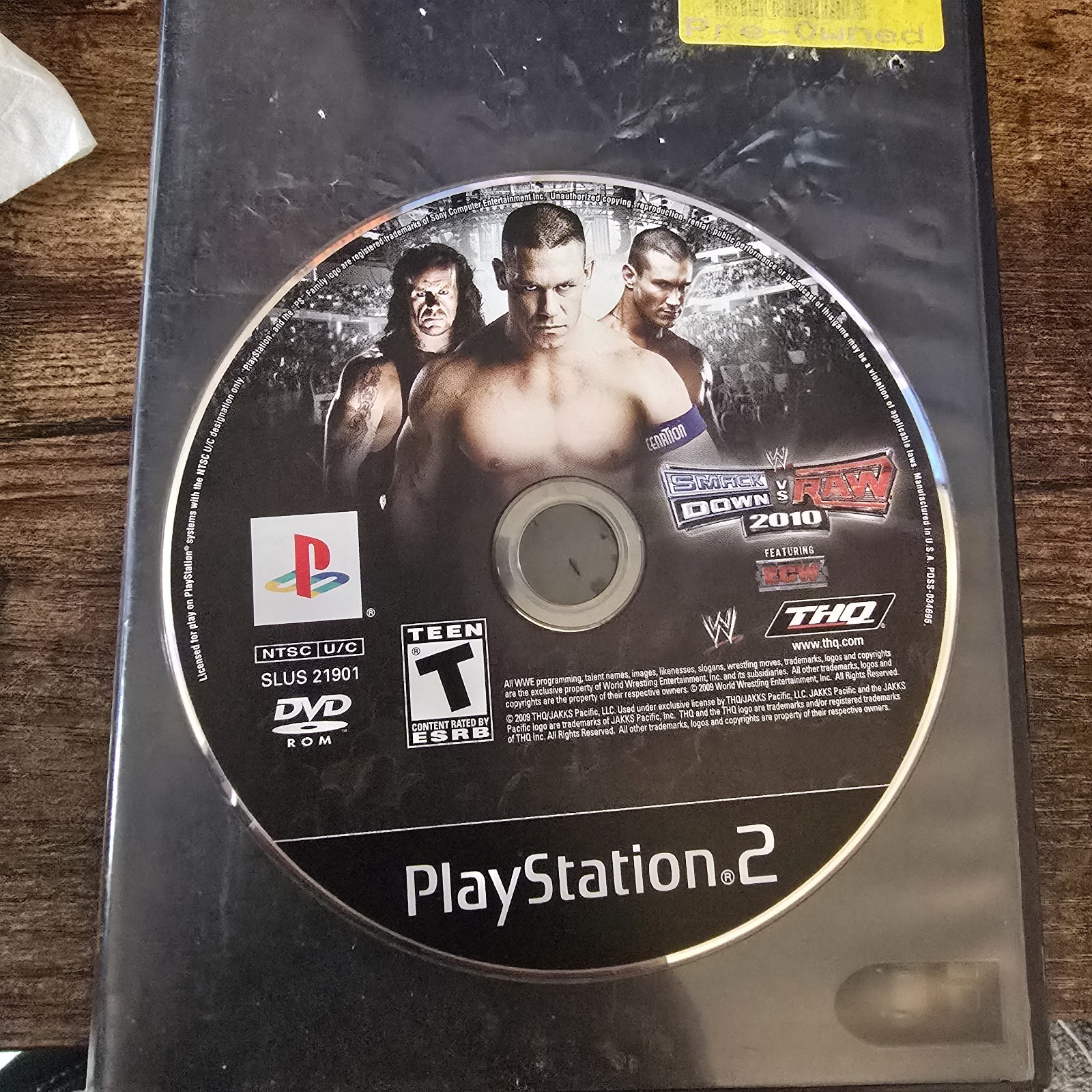 THQ WWE SmackDown vs. Raw 2010 (PS2) Just Game In A Case.
