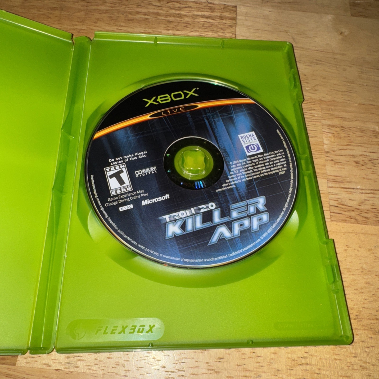 Tron 2.0: Killer App Microsoft Original Xbox No Manual Buena Vista Interactive