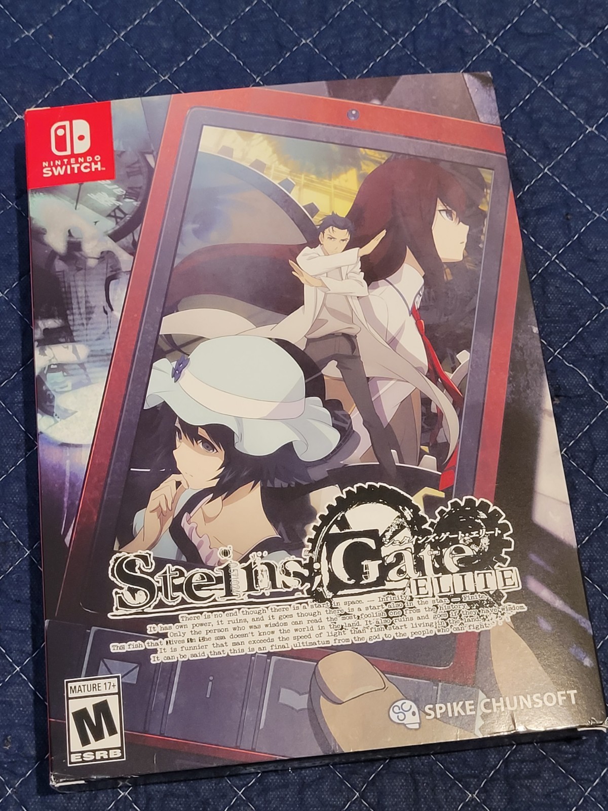 STEINS; GATE ELITE LIMITED EDITION (SWITCH) BOX ARTBOOK & CLOTH POSTER (NO GAME)