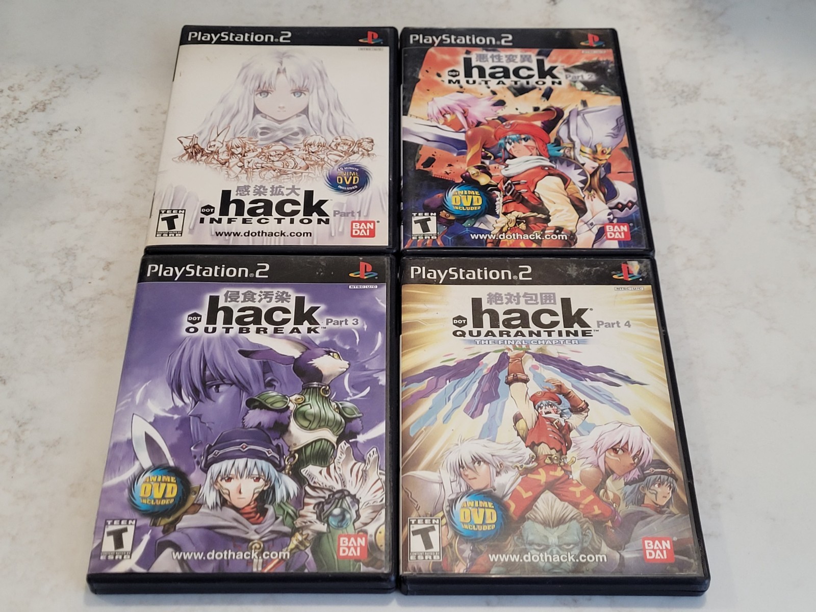 Dot hack .hack PS2 Game Collection 1-4 + G.U. Vol 1-3 All Tested Complete Bandai