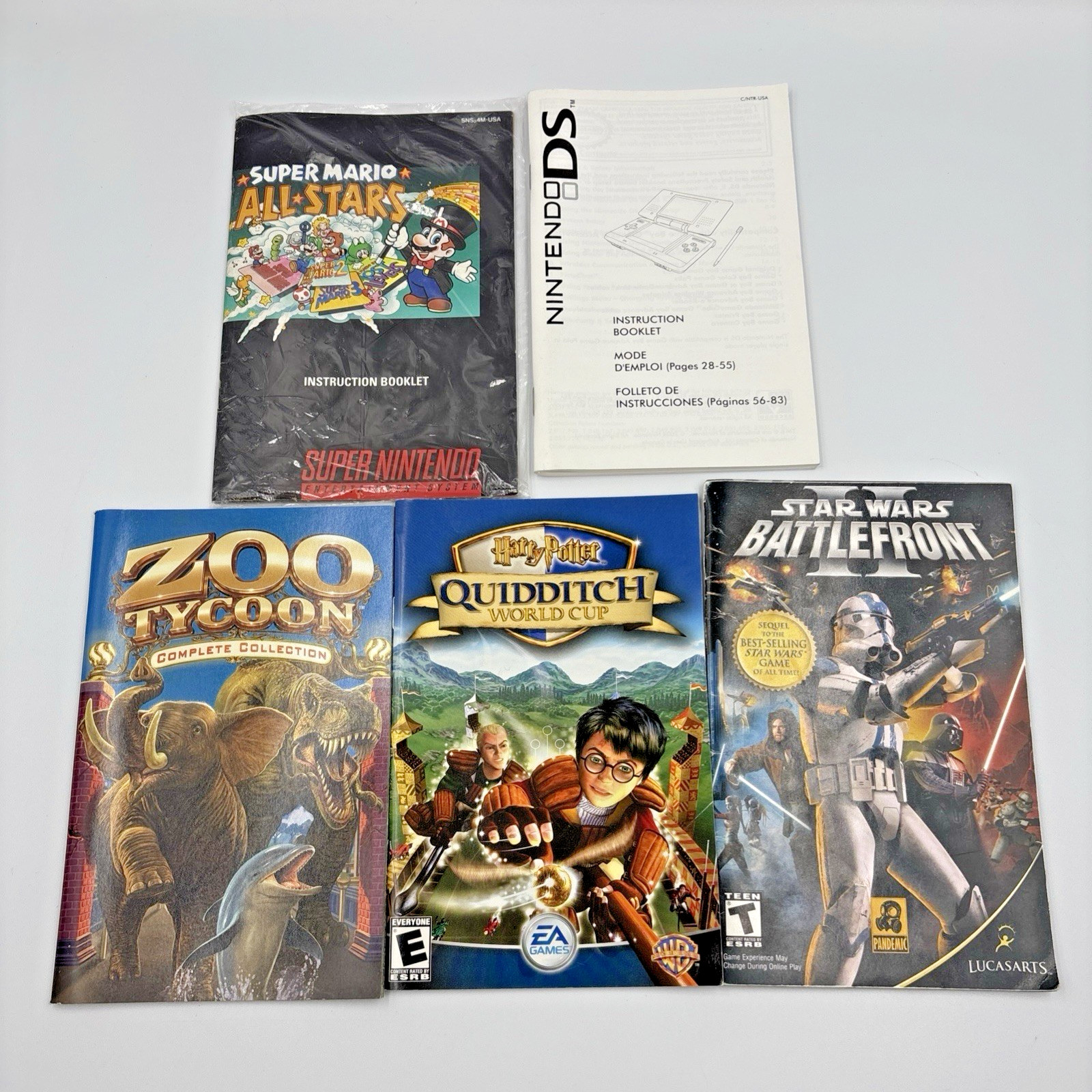 Lot Misc Nintendo/Sega Manuals Gamecube Nintendo DS/3DS NES and more