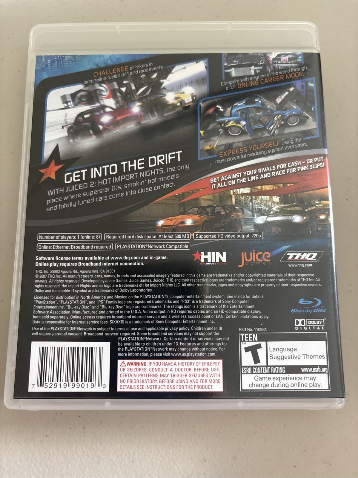 Juiced 2 Hot Import Nights Sony PS3