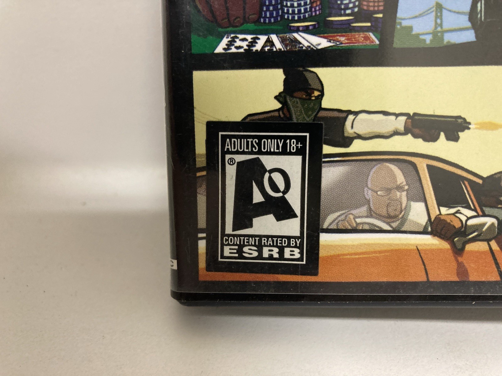 Grand Theft Auto San Andreas AO Only 2 Sticker Sex Scandal PS2 Black Box GTA Cib