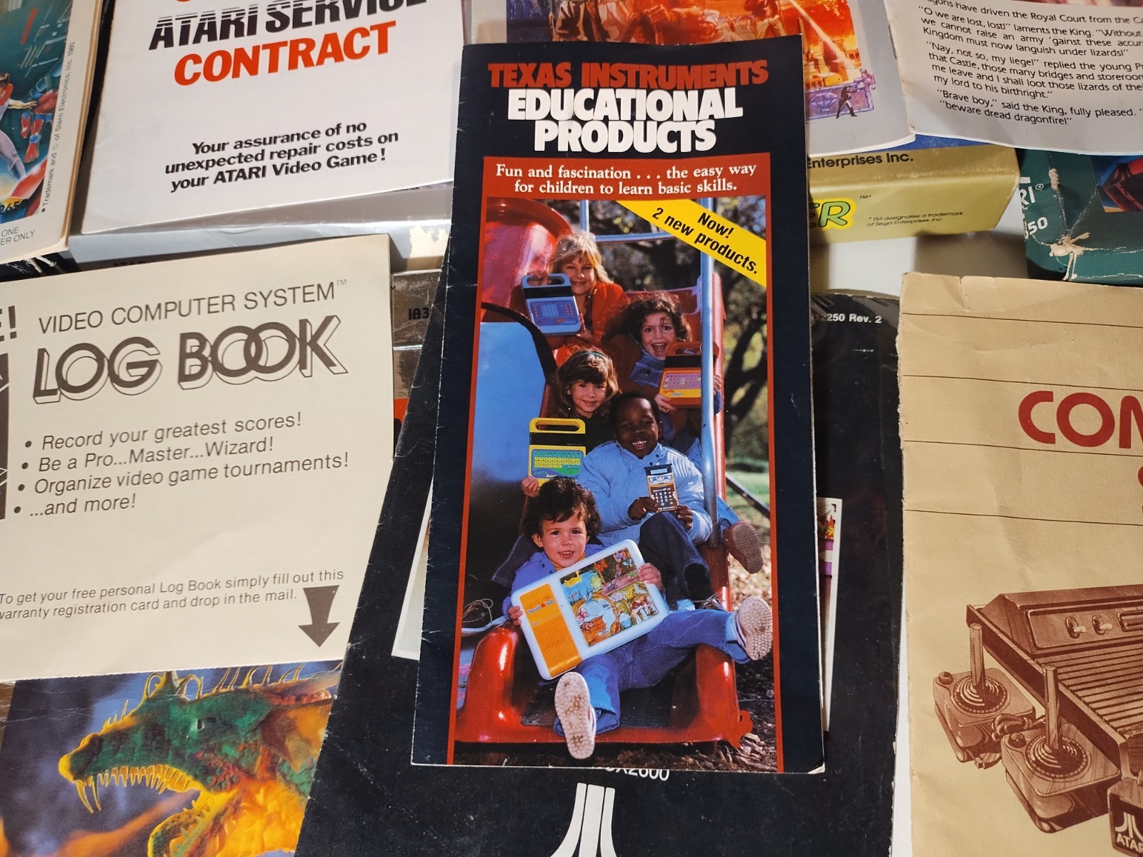*Acceptable* Empty Atari 2600 Game Boxes & One Intellevision Game +Papers