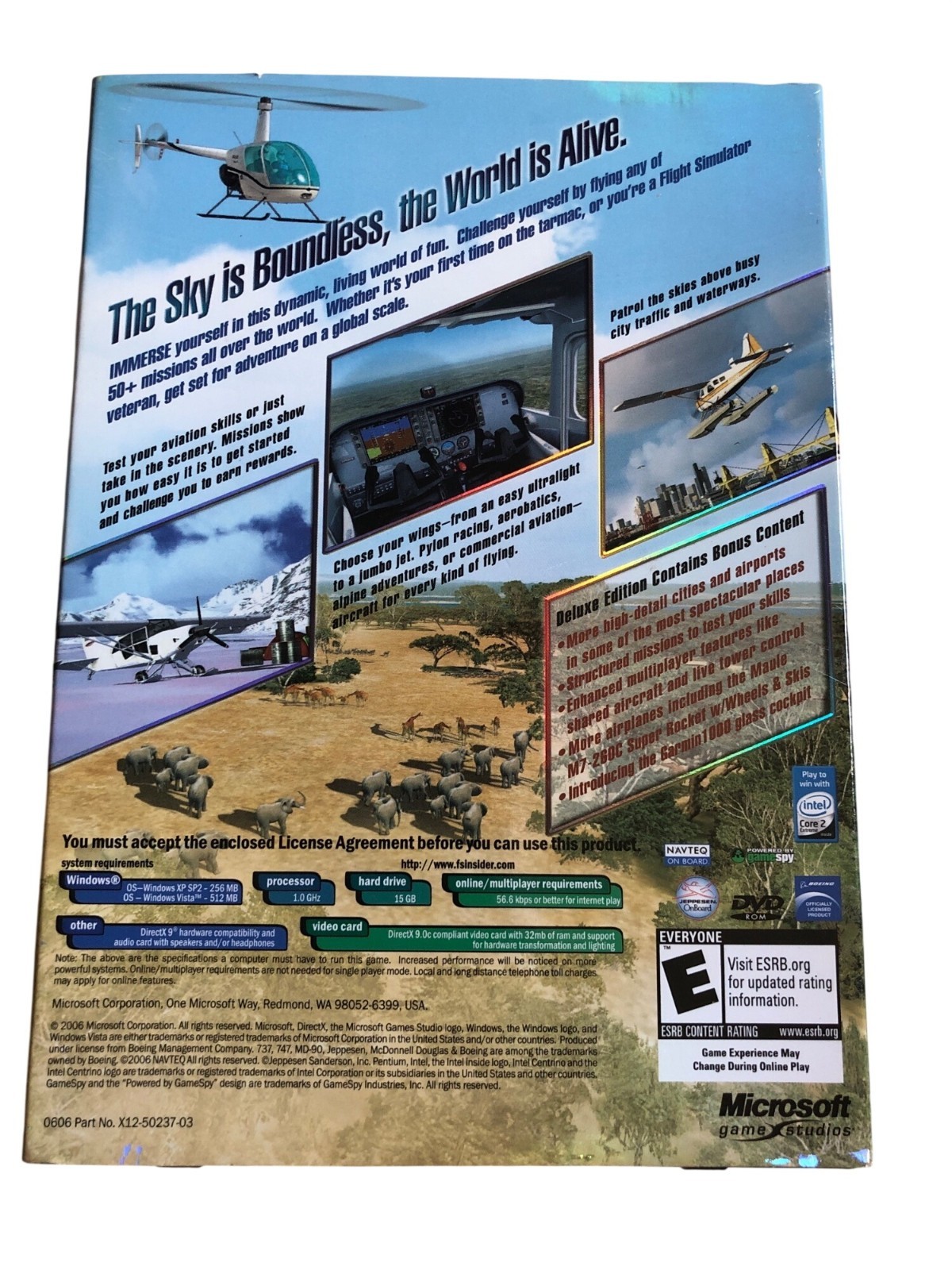 Microsoft Flight Simulator X Deluxe Edition PC DVD Game Manuals KEY