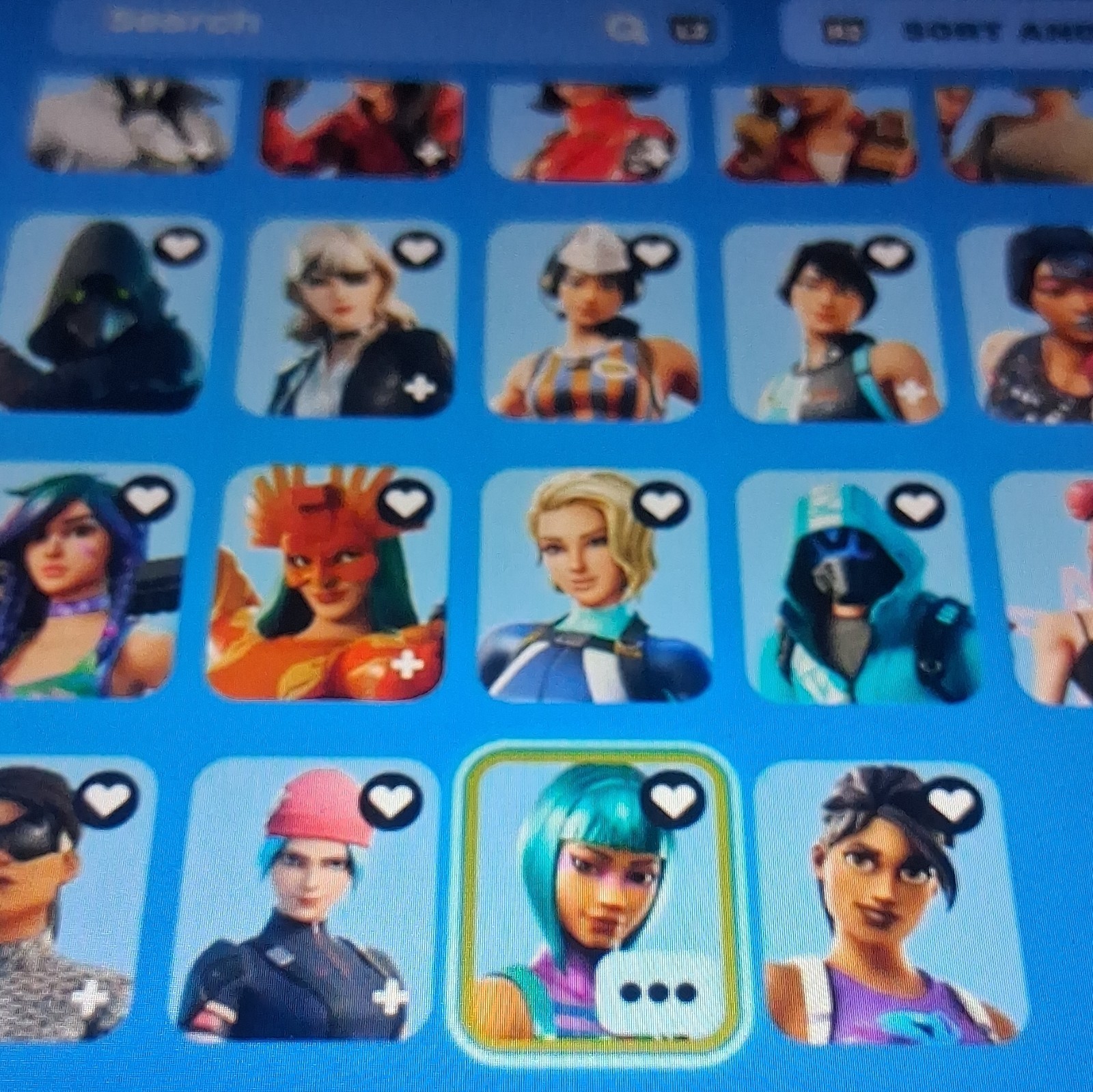 Fornite PS5 Character Skins Selection Screen Image