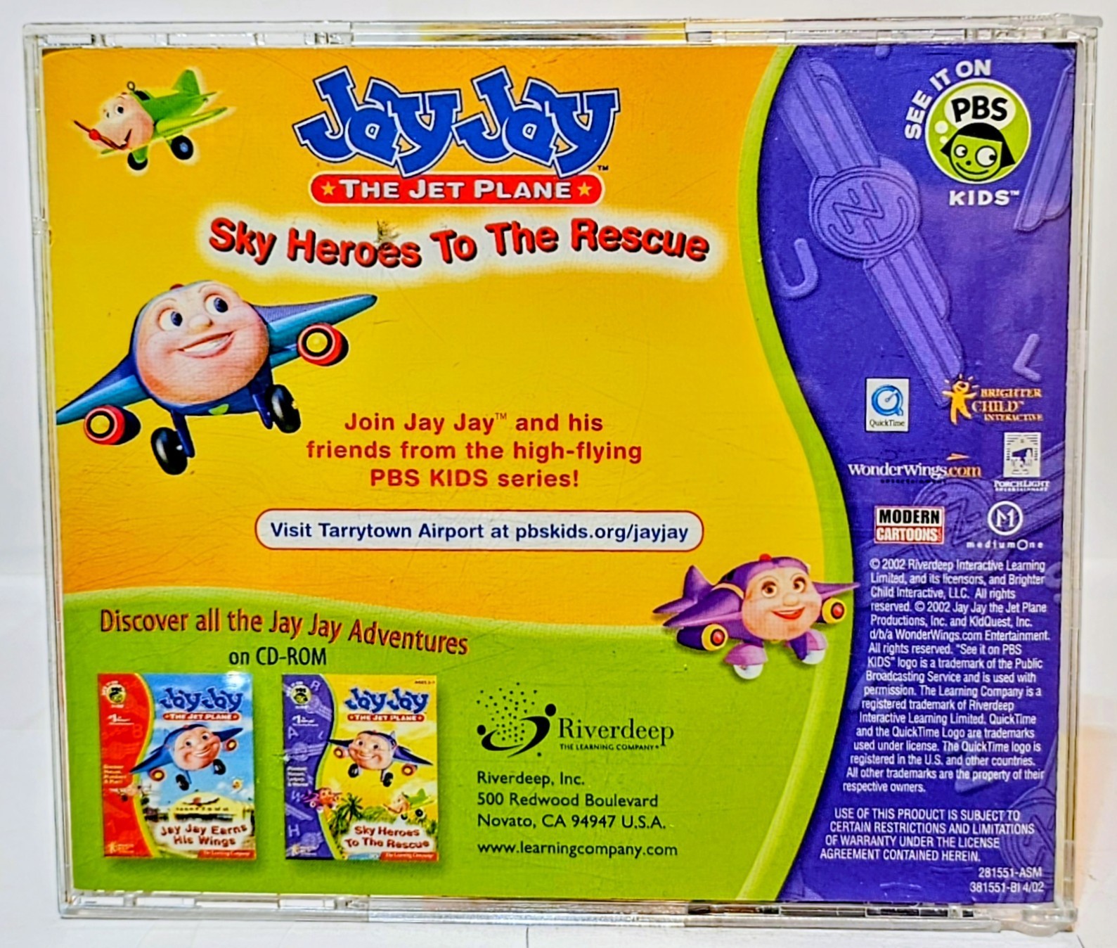 Jay Jay The Jet Plane : Sky Heroes To The Rescue Ages 3-7 PC CD Rom 2002 NICE !