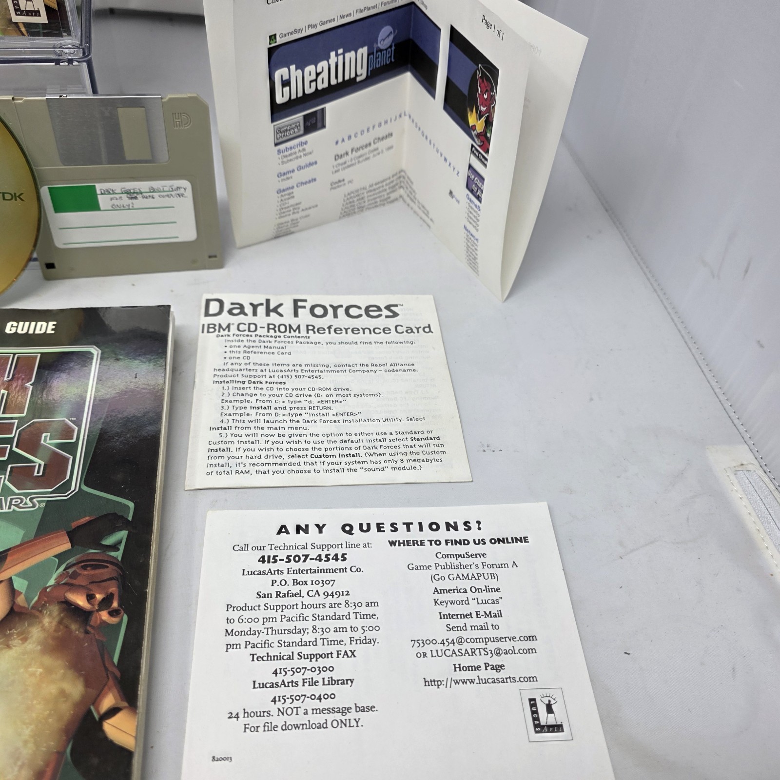 Star Wars Dark Forces PC Big Box Complete CIB Game Lot with Players Guide 1995