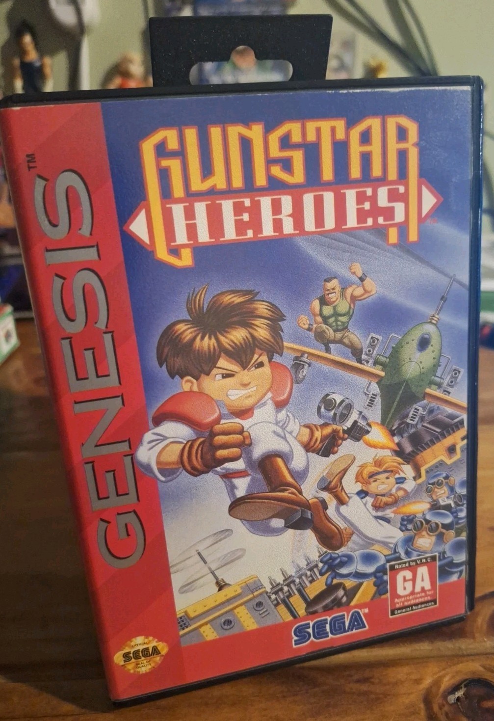 Gunstar Heroes Sega Genesis Box Only! Excellent Condition Authentic Fast Ship
