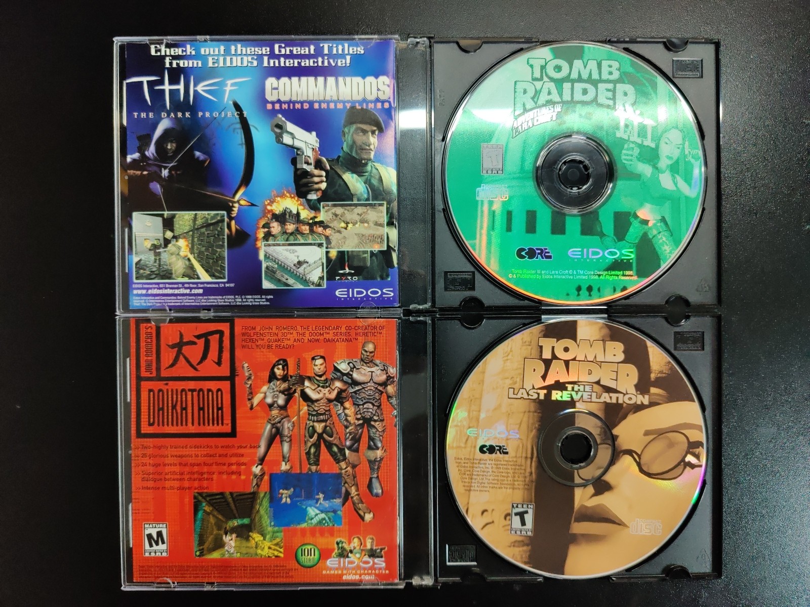 Tomb Raider Trilogy I II III + Last Revelation — Windows PC CD-ROM Video Game