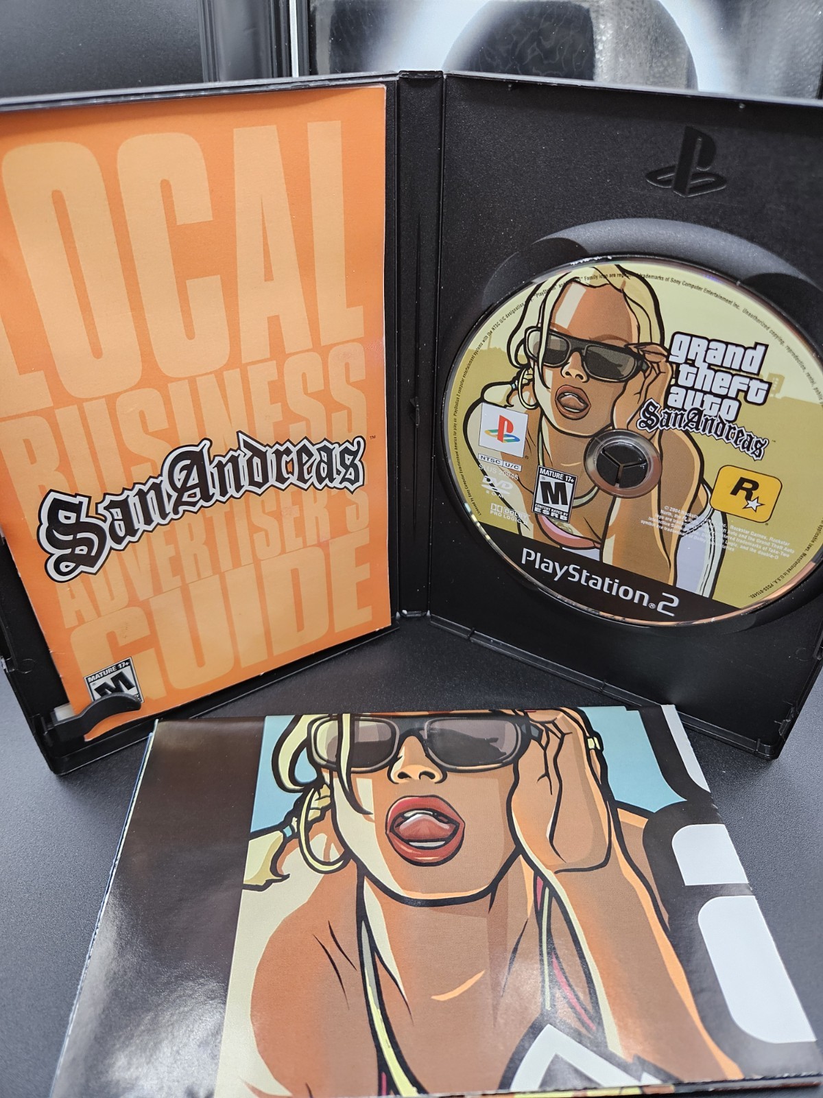 Grand Theft Auto San Andreas 1st Print / Playstation 2 PS2 / CIB + Map / Read