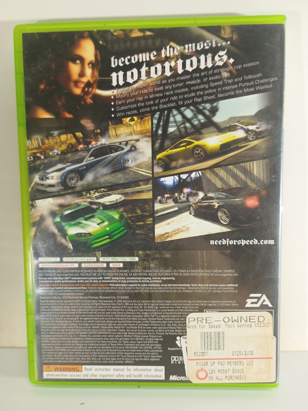 Need for Speed: Most Wanted (Microsoft Xbox 360, 2005) COMPLETE! Tested! Working
