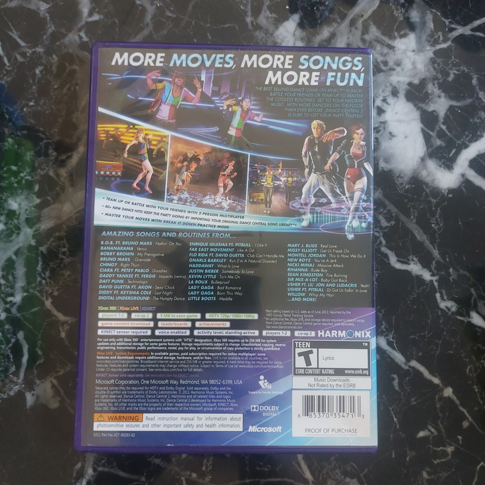 Dance Central 2 & 3 Lot Games (Microsoft Xbox 360, 2012) Kinect Music Dancing