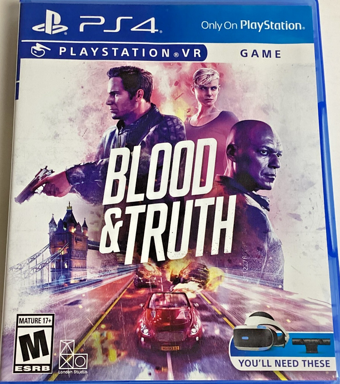 Blood & Truth Game: PS4, Playstation VR, 2019, M-Mature 17+