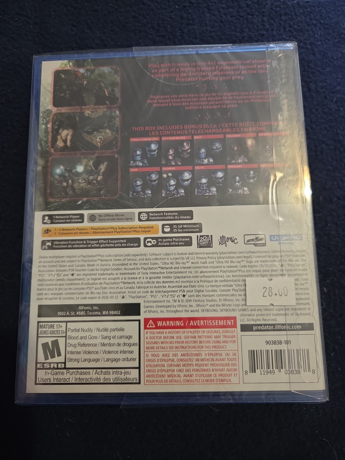 Predator Hunting Grounds – Sony PlayStation 5 Brand New!! Sealed!!!!
