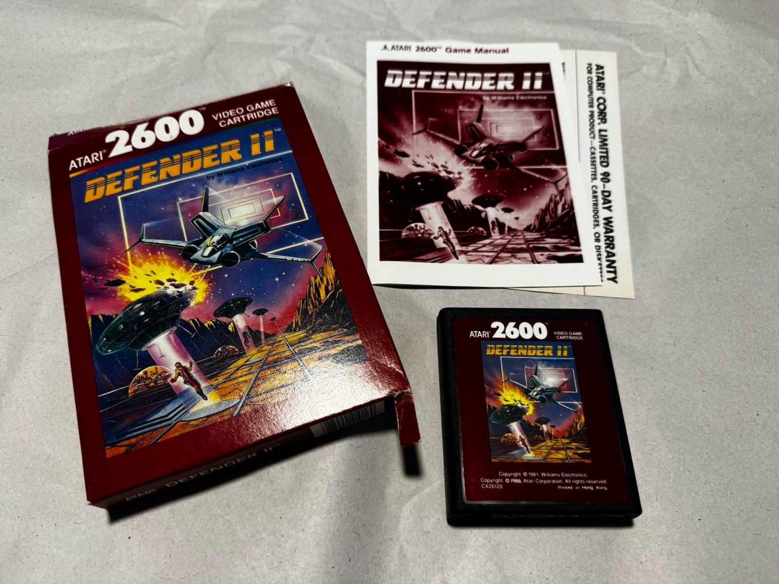 Defender II – CIB – Atari 2600 Complete in Box – Tested Working