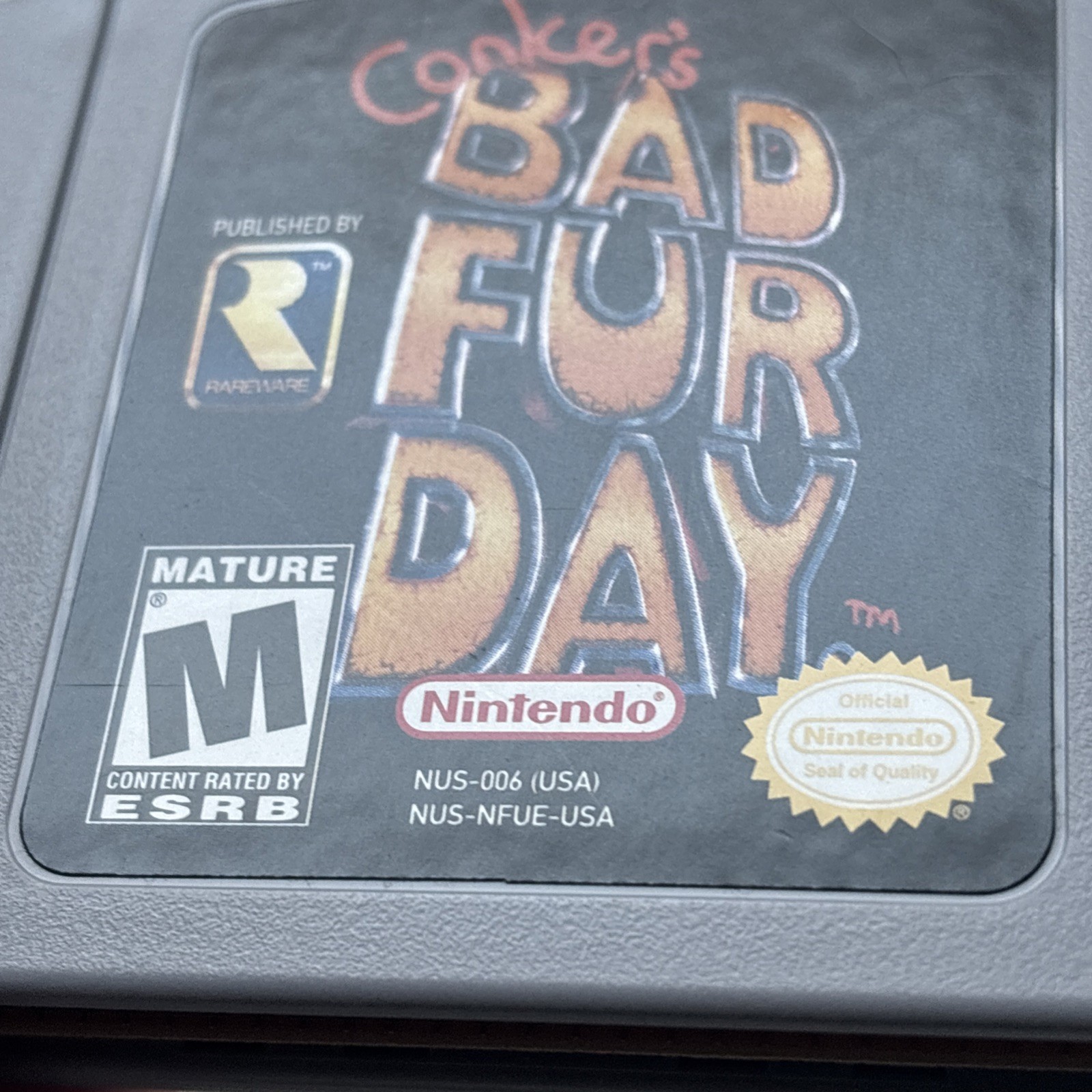 Conker’s Bad Fur Day Authentic Nintendo 64 N64 Super Rare Cleaned Tested Retro