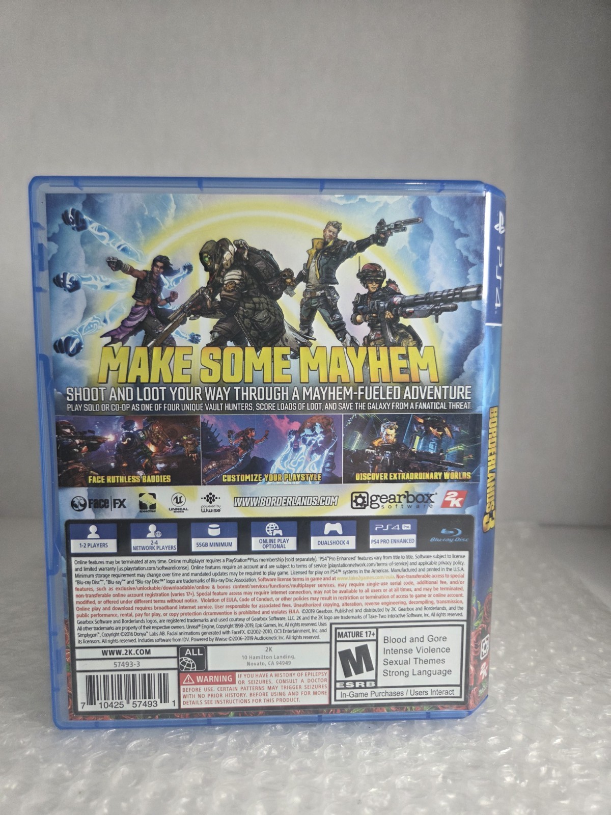 Borderlands 3 PS4 Sony PlayStation 4 Complete In Box CIB Tested Gearbox 2k Games