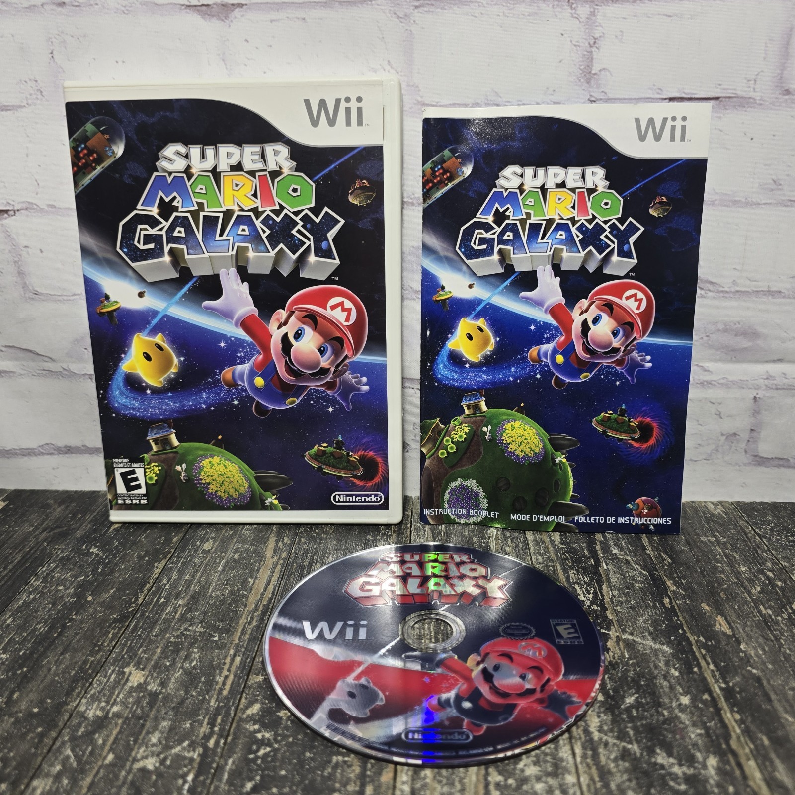 Nintendo Wii Super Mario Galaxy Complete with Manual Tested & Working